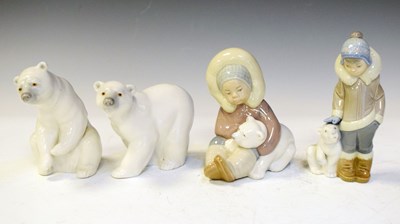 Lot 412 - Lladro - Four porcelain figures