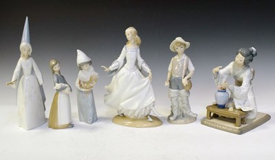 Lot 414 - Lladro - Group of six porcelain figures