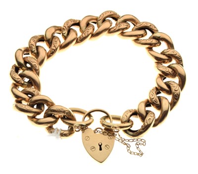 Lot 87 - Hollow curb link charm bracelet