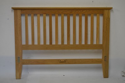 Lot 650 - JB Global light oak double bed frame
