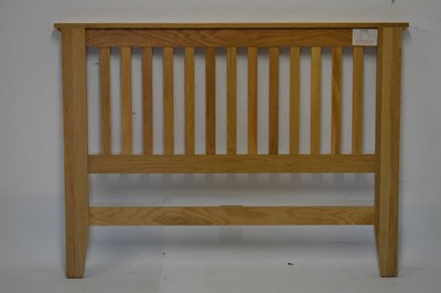 Lot 650 - JB Global light oak double bed frame