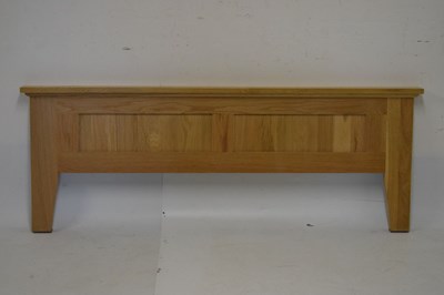 Lot 650 - JB Global light oak double bed frame
