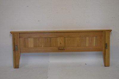 Lot 650 - JB Global light oak double bed frame