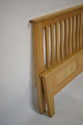 Lot 650 - JB Global light oak double bed frame