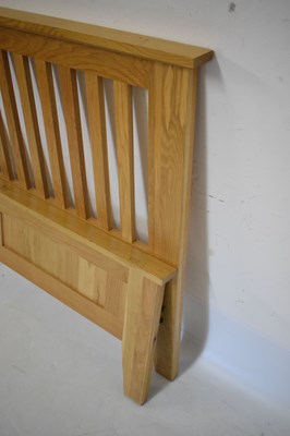Lot 650 - JB Global light oak double bed frame