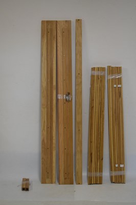 Lot 650 - JB Global light oak double bed frame