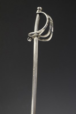 Lot 243 - Silver plated miniature sword design letter opener