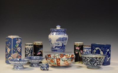 Lot 430 - Chinese porcelain provincial footed bowl, etc.