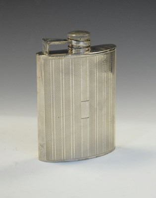 Lot 137 - Modern silver hip flask