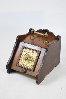 Lot 623 - Late Victorian oak coal scuttle