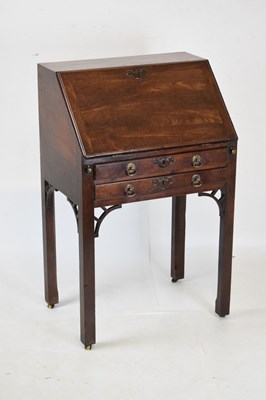 Lot 520 - Mid 18th Century mahogany bureau