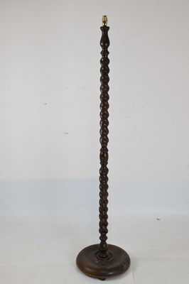 Lot 625 - Early 20th Century oak standard lamp