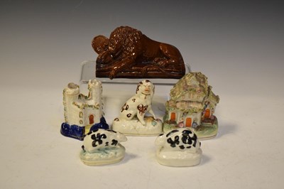 Lot 384 - Group of Victorian Staffordshire pottery