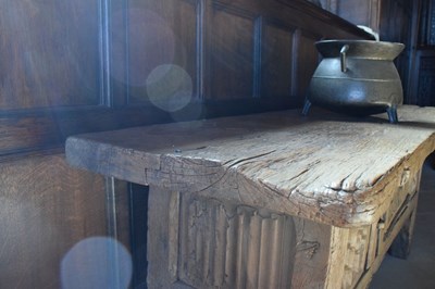 Lot 9 - Oak table cupboard