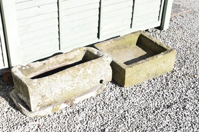 Lot 529 - Antique stone trough, and another in two sections