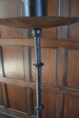 Lot 21 - Floor-standing wrought iron candle stand