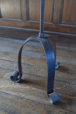 Lot 21 - Floor-standing wrought iron candle stand