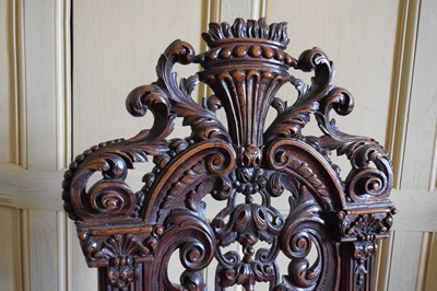Lot 22 - Set of six late 17th Century and later walnut high back dining chairs