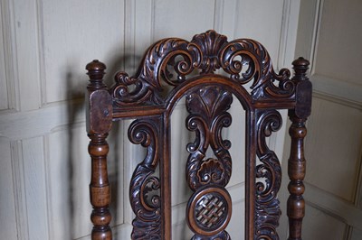 Lot 24 - Pair of late 17th Century walnut open armchairs