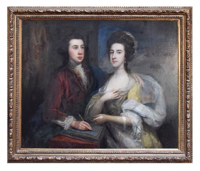 Lot 46 - Circle of Arthur Pond, (circa1701-1758) - Oil on canvas, Henry and Susanna Hoare