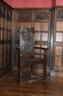 Lot 48 - Scottish oak caqueteuse chair