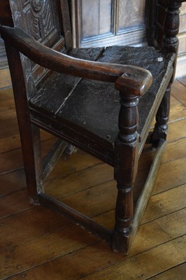 Lot 48 - Scottish oak caqueteuse chair
