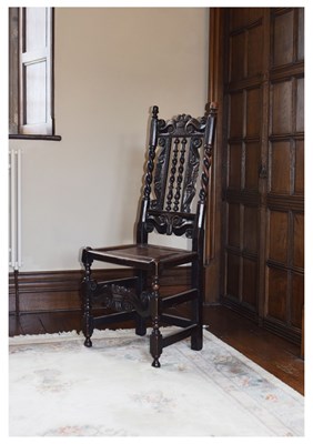 Lot 53 - Late 17th Century oak side chair