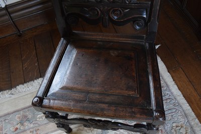 Lot 53 - Late 17th Century oak side chair
