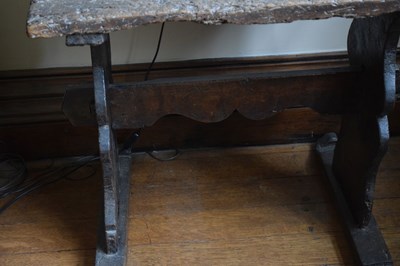 Lot 710 - Ex Barrow Court, Barrow Gurney - Small 16th Century Continental walnut centre table