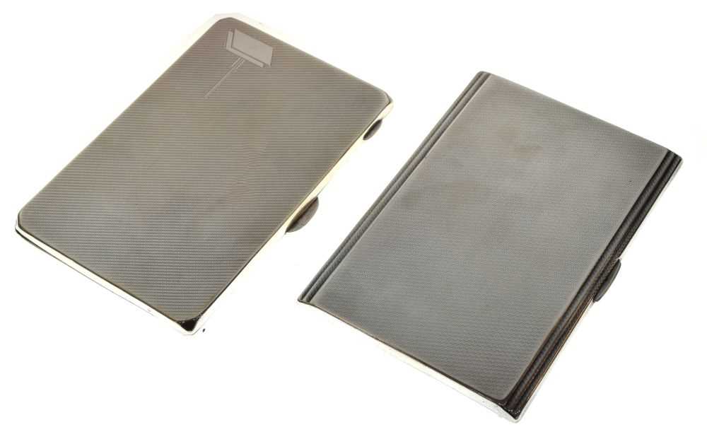 Lot 140 - Two George V silver cigarette cases