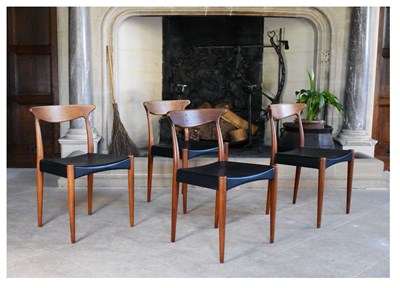 Lot 125 - Four 1960s Danish teak dining chairs