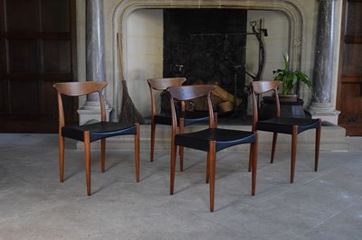 Lot 125 - Four 1960s Danish teak dining chairs