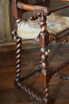 Lot 67 - Late 17th Century child’s walnut highchair