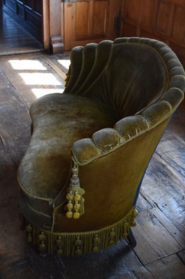 Lot 73 - Victorian kidney-shaped settee or sofa