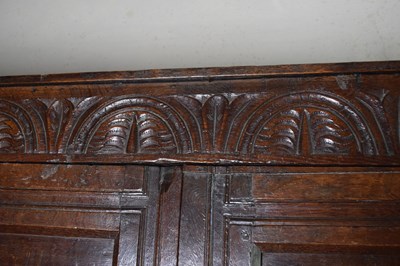 Lot 77 - Charles I dated oak press cupboard