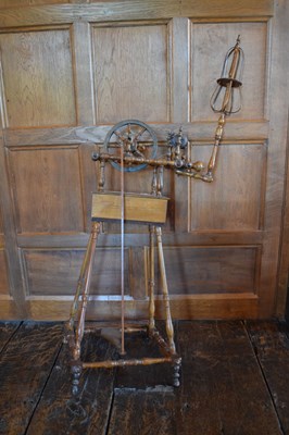 Lot 90 - George III treen spinning wheel with Royal provenance