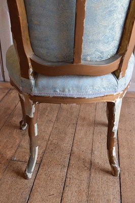 Lot 96 - Late 19th Century French carved beech fauteuil