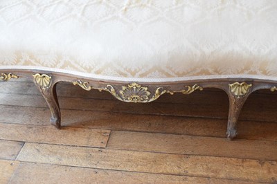Lot 97 - Early 20th Century carved beech and parcel-gilt settee