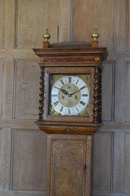 Lot 99 - John Norcot, London – Fine walnut and seaweed marquetry eight-day brass dial longcase clock