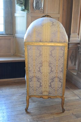 Lot 100 - Late 19th Century French gilt wood hall chair