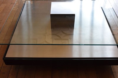 Lot 111 - Marco Fantoni for Tecno, Milano, Italy - T147 glass, metal and lacquer coffee table circa1970/1