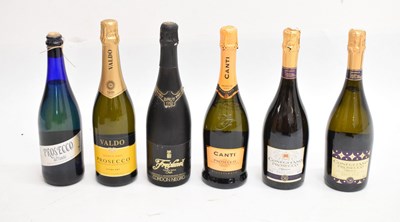 Lot 309 - Five bottles of Prosecco, and one bottle of Cava