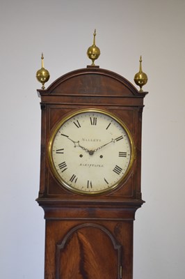 Lot 241 - Early 19th Century mahogany cased 8-day painted dial longcase clock, Mallett, Barnstaple