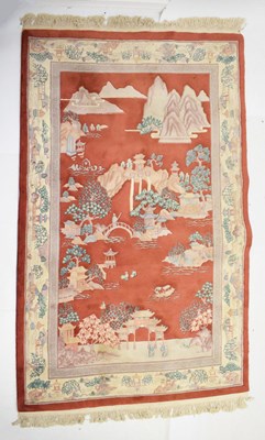 Lot 488 - Chinese red ground rug