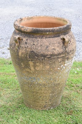 Lot 222 - Three antique-style terracotta 'Pithos' jars