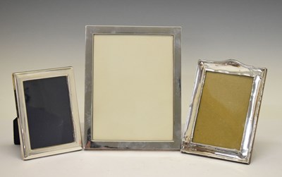 Lot 143 - Three silver photo frames
