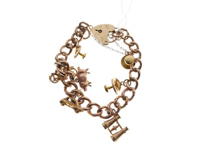 Lot 66 - 9ct rose gold curb link bracelet