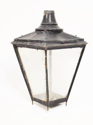 Lot 221 - Painted copper street lamp