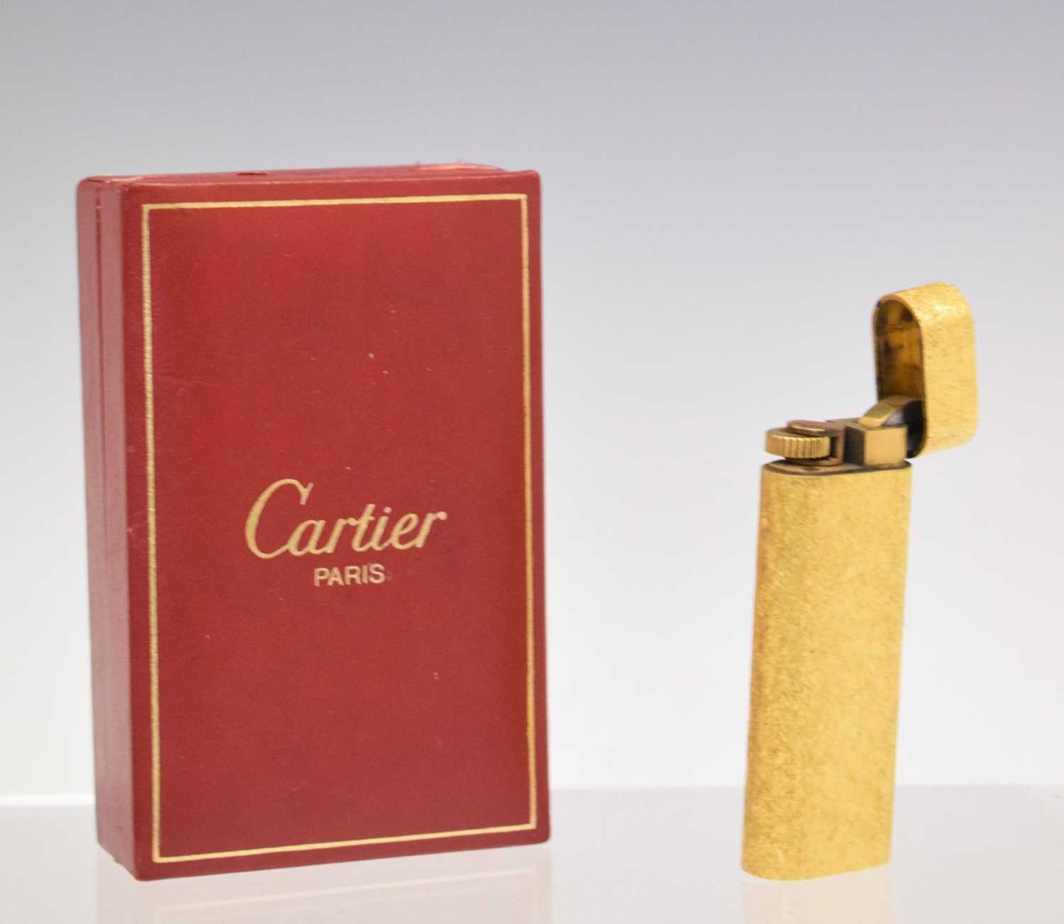 Cartier silver sold plated lighter with box