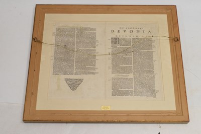 Lot 500 - Map of Devon